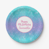 Assiettes En Carton Balances maid mer bleu violet (Devant)