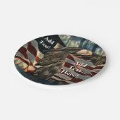 Assiettes En Carton Bald Eagle American Flag Pays Plaques papier (Angle)