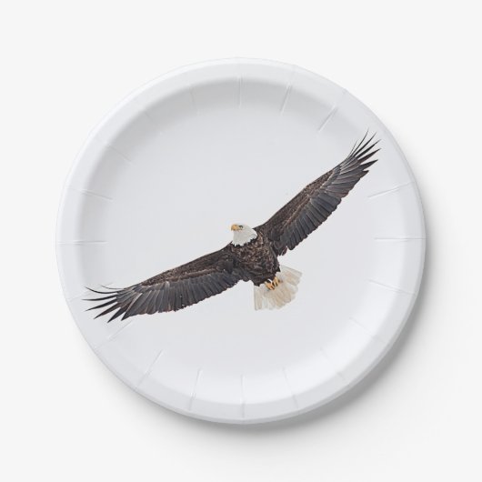 Assiettes En Carton Bald Eagle en vol (Devant)