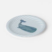 Assiettes En Carton Baleine Bleue Océan (Angle)