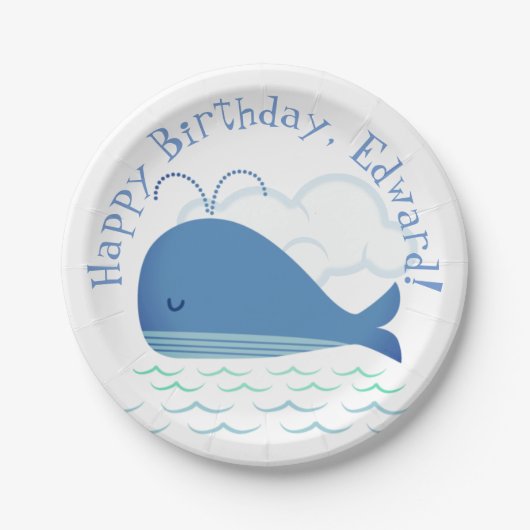 Assiettes En Carton Baleine détendue  (Devant)