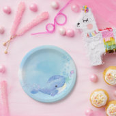 Assiettes En Carton Baleine Tastic Blue Anniversaire (Fête)