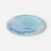 Assiettes En Carton Baleine Tastic Blue Anniversaire (Angle)