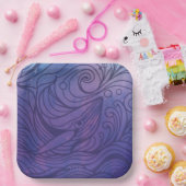 Assiettes En Carton Baleine - Violet (Fête)