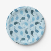 Assiettes En Carton Baleines (Devant)