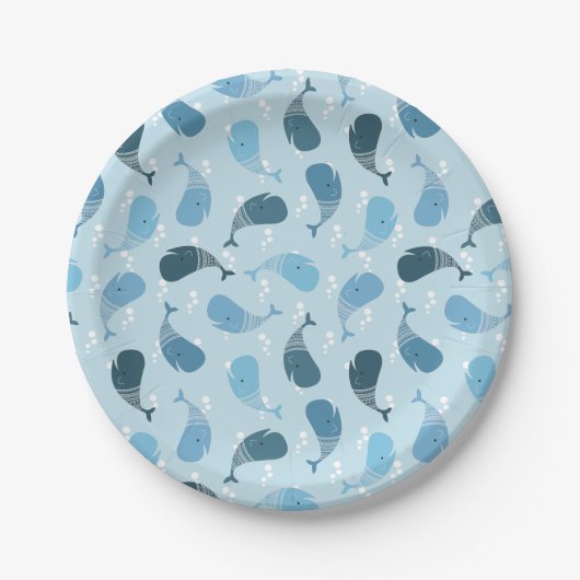 Assiettes En Carton Baleines (Devant)