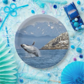 Assiettes En Carton Baleines à bosse de l'Alaska Photo de la faune (Fête)