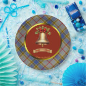 Assiettes En Carton Balfour Tartan Noël personnalisé (Fête)