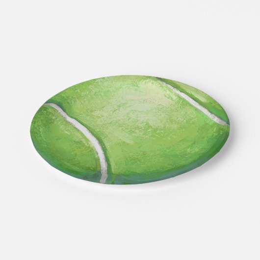 Assiettes En Carton Ball de tennis (Angle)