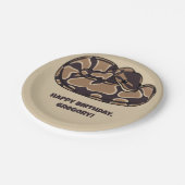 Assiettes En Carton Ball Python Snake, Brown et Tan Personnalisé (Angle)