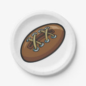 Assiettes En Carton Balle de rugby (Devant)