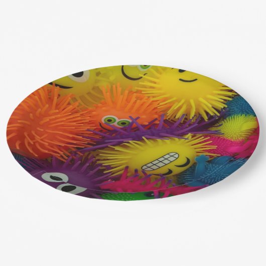 Assiettes En Carton Balle de Squishy (Angle)