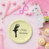 Assiettes En Carton Ballerina Anniversaire Jaune (Fête)