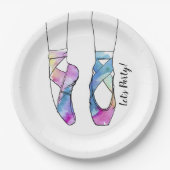 Assiettes En Carton Ballerina Ballet fête d'anniversaire (Devant)