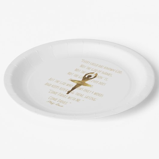 Assiettes En Carton Ballerina Citation Ballet Danseuse Pirouette Danse (Angle)