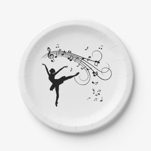 Assiettes En Carton Ballerina Dancing and Music Follows (Devant)
