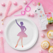 Assiettes En Carton Ballerina de nom personnalisé moderne (Fête)