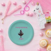 Assiettes En Carton Ballerina Happy Birthday Party Plaque papier (Fête)