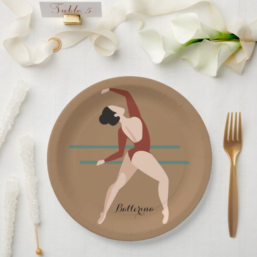 Assiettes En Carton Ballerina personnalisée (Mariage)