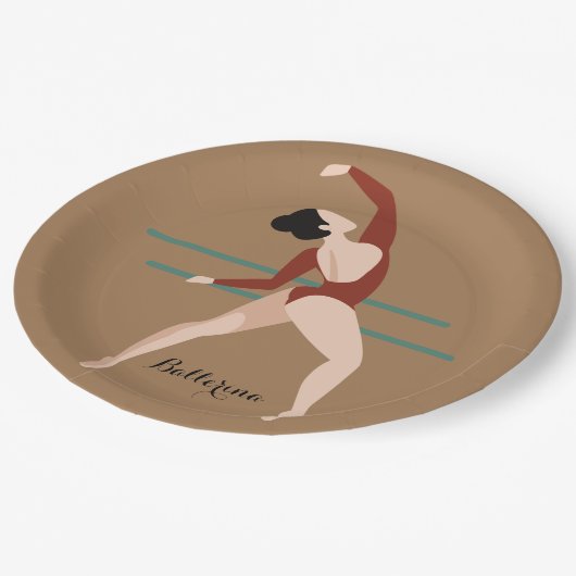 Assiettes En Carton Ballerina personnalisée (Angle)