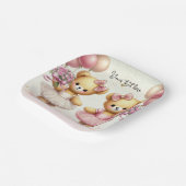 Assiettes En Carton Ballerina Twinkle Toile Twin Bears Anniversaire (Angulaire)