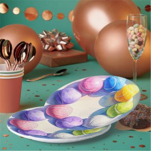 Assiettes En Carton Balles de tennis colorées