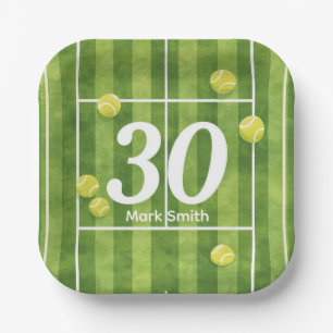 Assiettes En Carton Balles pour les 30 ans du tennis sur le court