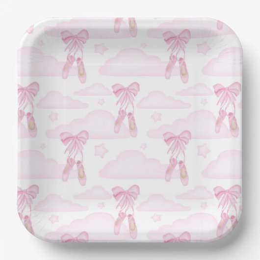 Assiettes En Carton Ballet Ballerina (Recto)