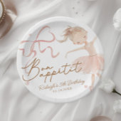 Assiettes En Carton Ballet Cute Girls' Pastel Ballerina Anniversaire