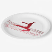 Assiettes En Carton Ballet dancer sur clavier (Angle)