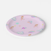Assiettes En Carton Ballet magique rainbow dégradé enfant fête d'anniv (Angle)