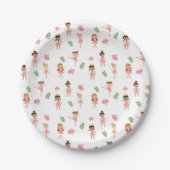 Assiettes En Carton Ballet Pink Ballerinas Motif dansant (Devant)