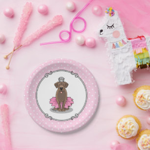 Assiettes En Carton Ballet Princess Chocolat Lab Labrador Retriever