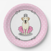 Assiettes En Carton Ballet Princess Yellow Lab Labrador Retriever Chie (Devant)