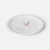 Assiettes En Carton Ballet rose simple thème Anniversaire fille aquare (Angle)