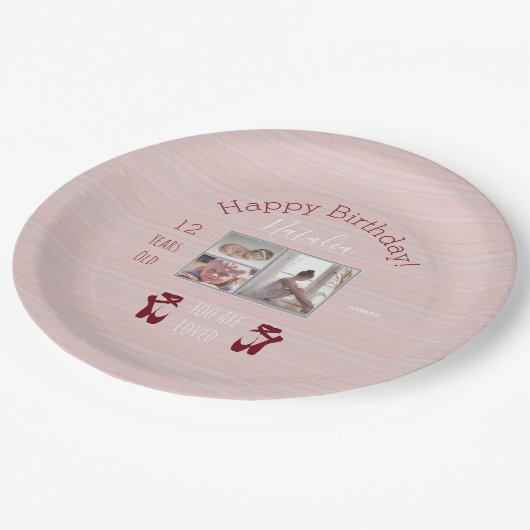 Assiettes En Carton Ballet Thème Anniversaire Plaque avec photos - Mau (Angle)