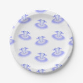 Assiettes En Carton Ballet violet Anniversaire Tutu Aquarelle (Devant)