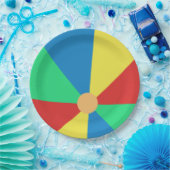 Assiettes En Carton Ballon de plage (Fête)