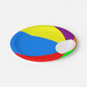 Assiettes En Carton Ballon de plage (Angle)