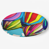 Assiettes En Carton Ballons à air chaud (Angle)