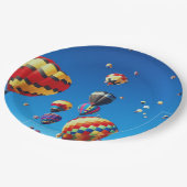 Assiettes En Carton Ballons à air chaud Ciel bleu (Angle)