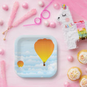Assiettes En Carton Ballons À Air Chaud Dans Les Nuages (Fête)