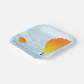 Assiettes En Carton Ballons À Air Chaud Dans Les Nuages (Angulaire)