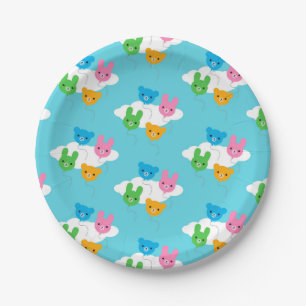 Assiettes En Carton Ballons animaux de Kawaii