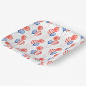 ASSIETTES EN CARTON BALLONS BLEUS BLANCS ROUGES PATRIOTIQUES (Angulaire)