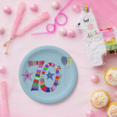 Assiettes En Carton Ballons colorés de joyeux soixante-dixième (Fête)