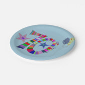 Assiettes En Carton Ballons colorés de joyeux soixante-dixième (Angle)