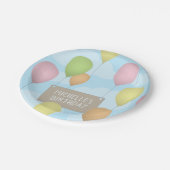 Assiettes En Carton Ballons colorés Plaque de papier d'anniversaire (Angle)