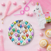 Assiettes En Carton Ballons d'anniversaire (Fête)