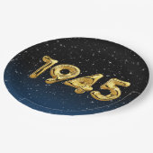 Assiettes En Carton Ballons D'Anniversaire 1945 En Étoiles (Angle)